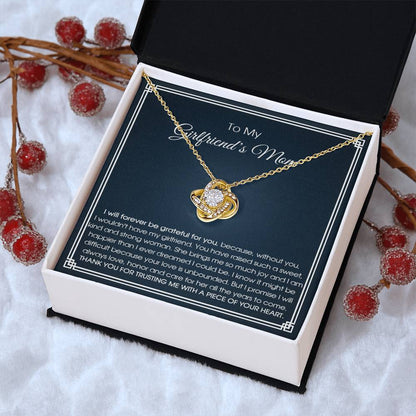 To My Girlfriend's Mom Necklace Girlfriend's Mom Birthday Gift Mother's Day Gift For Girlfriend's Mom Love Knot Necklace