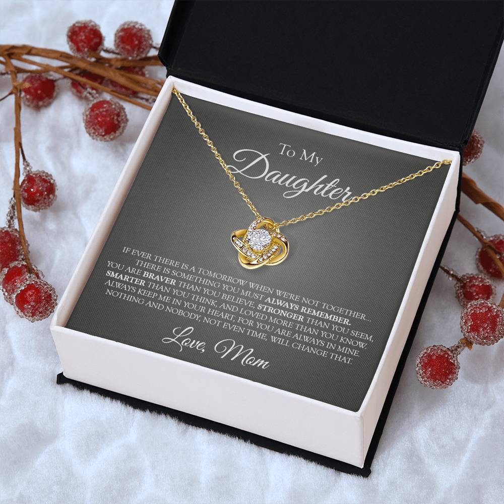 To My Daughter Necklace Gift For Daughter From Mom Daughter Mother Ne Love Knot Necklace