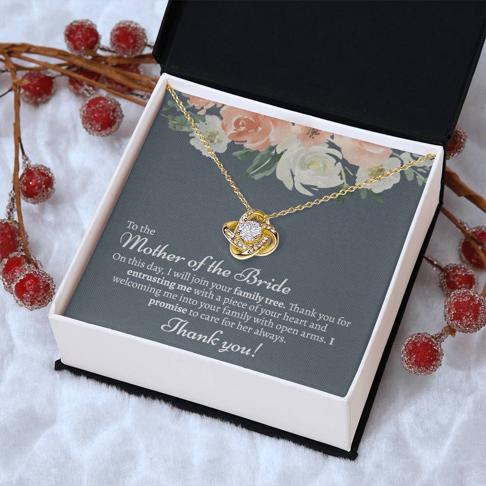 Mother Of The Bride Gift From Groom Mother In Law Wedding Gift From Groom Wedding Gift For Mother In Law From Groom Love Knot Necklace