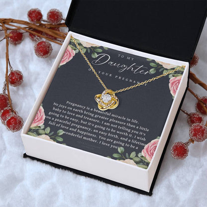 Pregnancy Gift For Daughter Baby Shower Gift Mom To Be Gift Pregnant Daughter Gift From Mom New Mom Expecting Mom Gift Expe Love Knot Necklace
