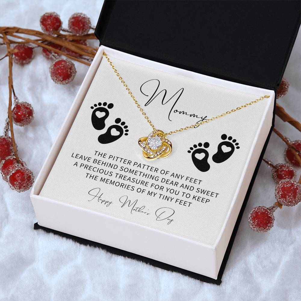 Mothers Day Gift From Baby Pregnant Wife Gift New Mom Gift From Husband Mommy To Be Gift First Time Mom Gifts 1St Mothers Day Gift Love Knot Necklace
