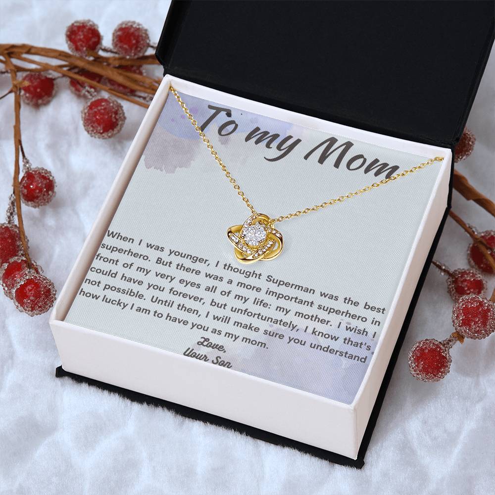 To Mom From Son Love Knot Necklace