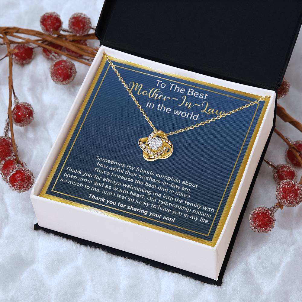 Gift For Mother-In-Law - The Best One - Love Knot Love Knot Necklace