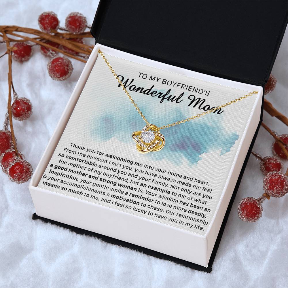 Gift For Boyfriend's Mom Comfortable Example Love Knot Necklace Love Knot Necklace