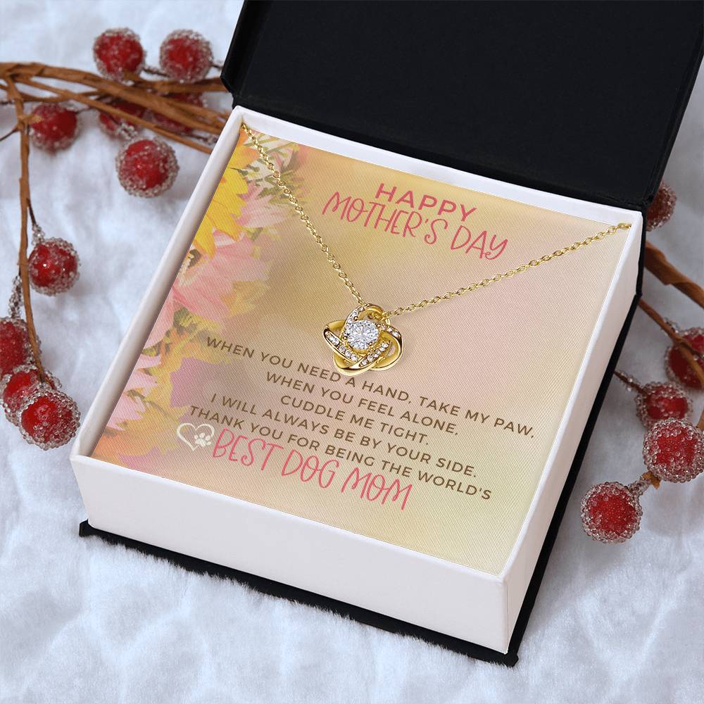 Best Dog Mom Ever Love Knot Necklace Mothers Day Dog Mom Jewelry Dog Mom Gifts Pet Lover Gift Love Knot Necklace