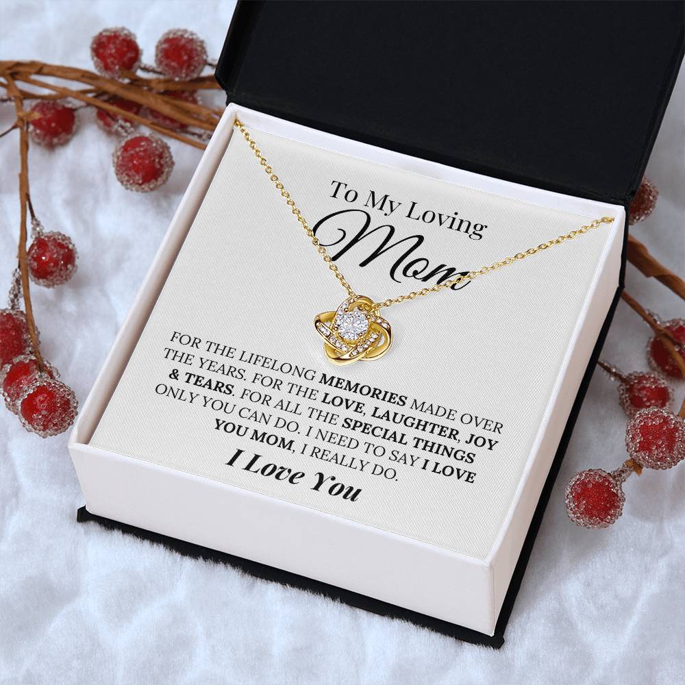Heartfelt Mother's Day Gift For Mom Love Knot Necklace 7