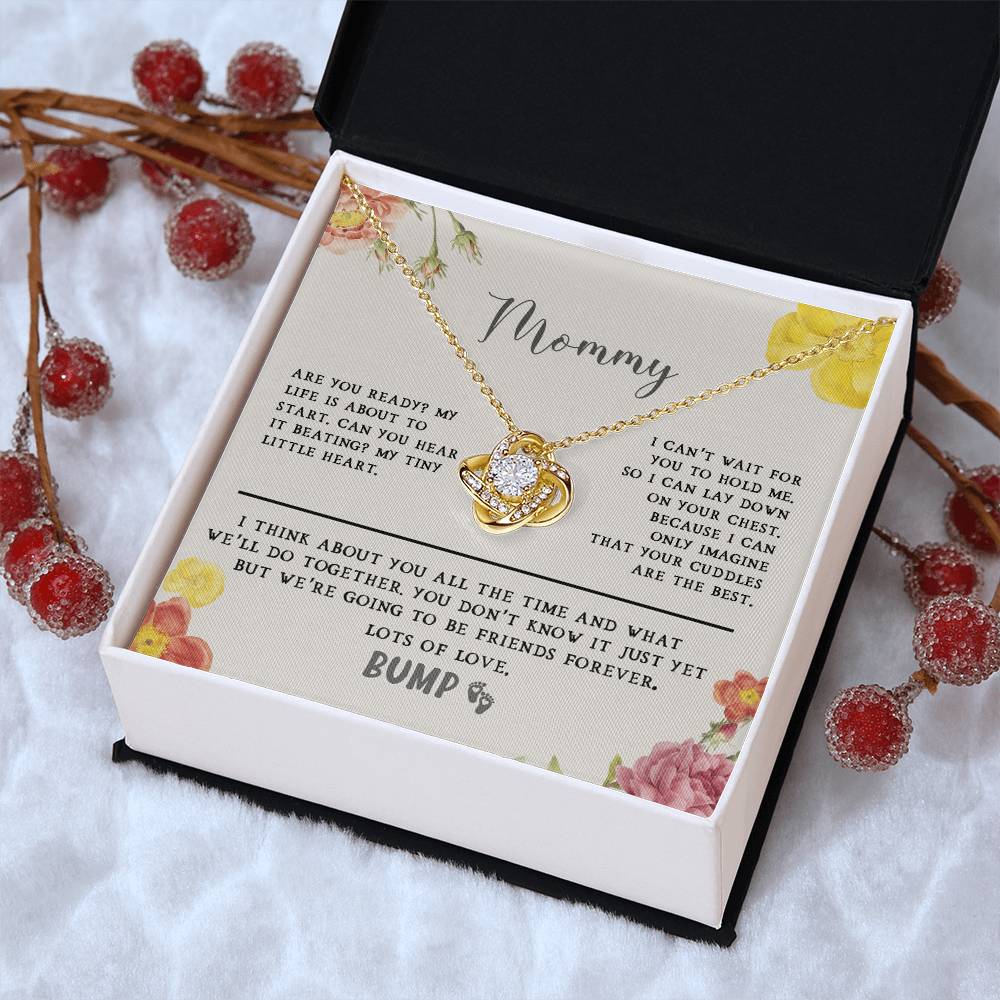Mommy Are You Ready - Mother's Day Gift Love Knot Necklace