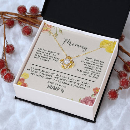 Mommy Are You Ready - Mother's Day Gift Love Knot Necklace
