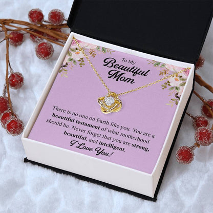 Mothers Day Gift From Daughter Mother Of The Groom Gift From Son Presents For Mom Birthday Sentimental Jewelry Necklace For Mom 1 Love Knot Necklace