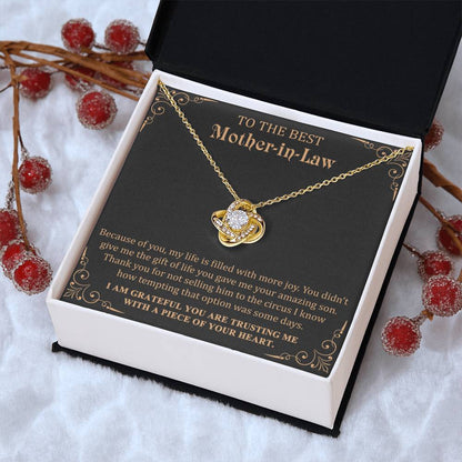 Gift For Mother-In-Law More Joy 1 Love Knot Love Knot Necklace