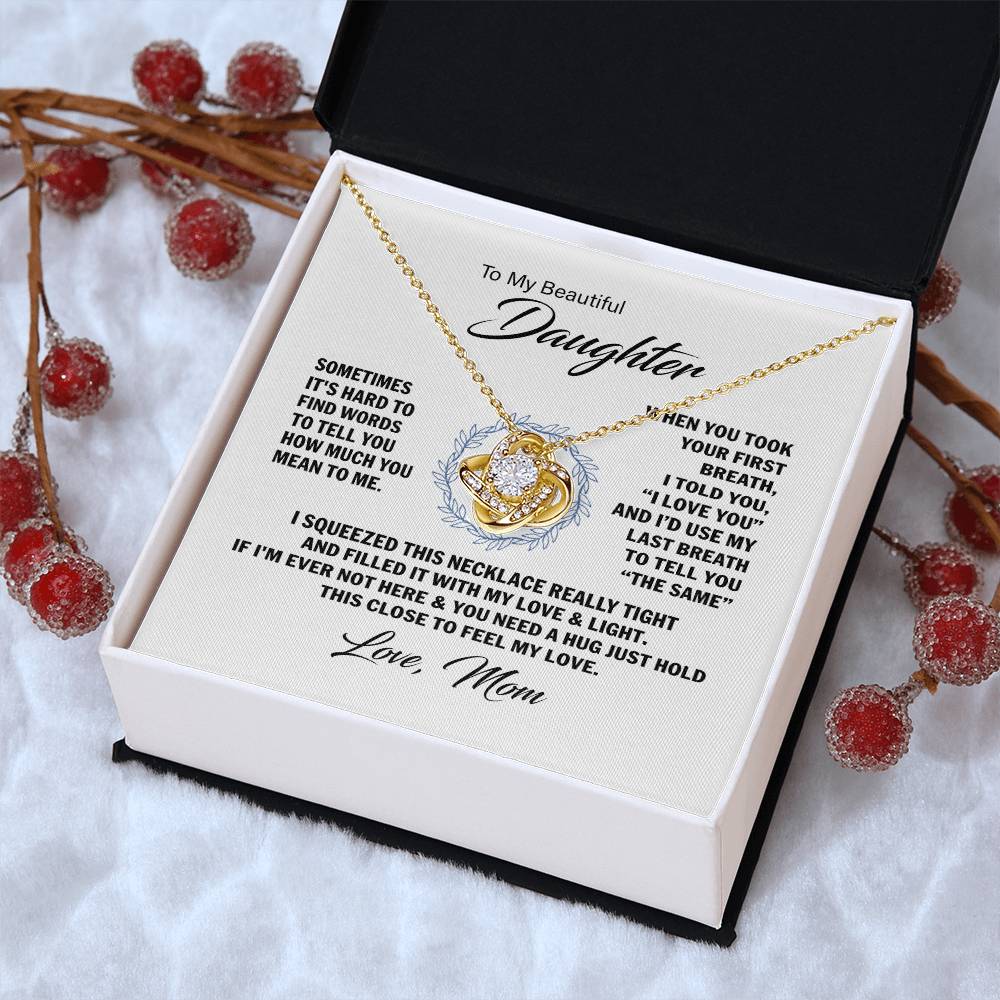 Love Knot Necklace For Daughter Love Knot Necklace