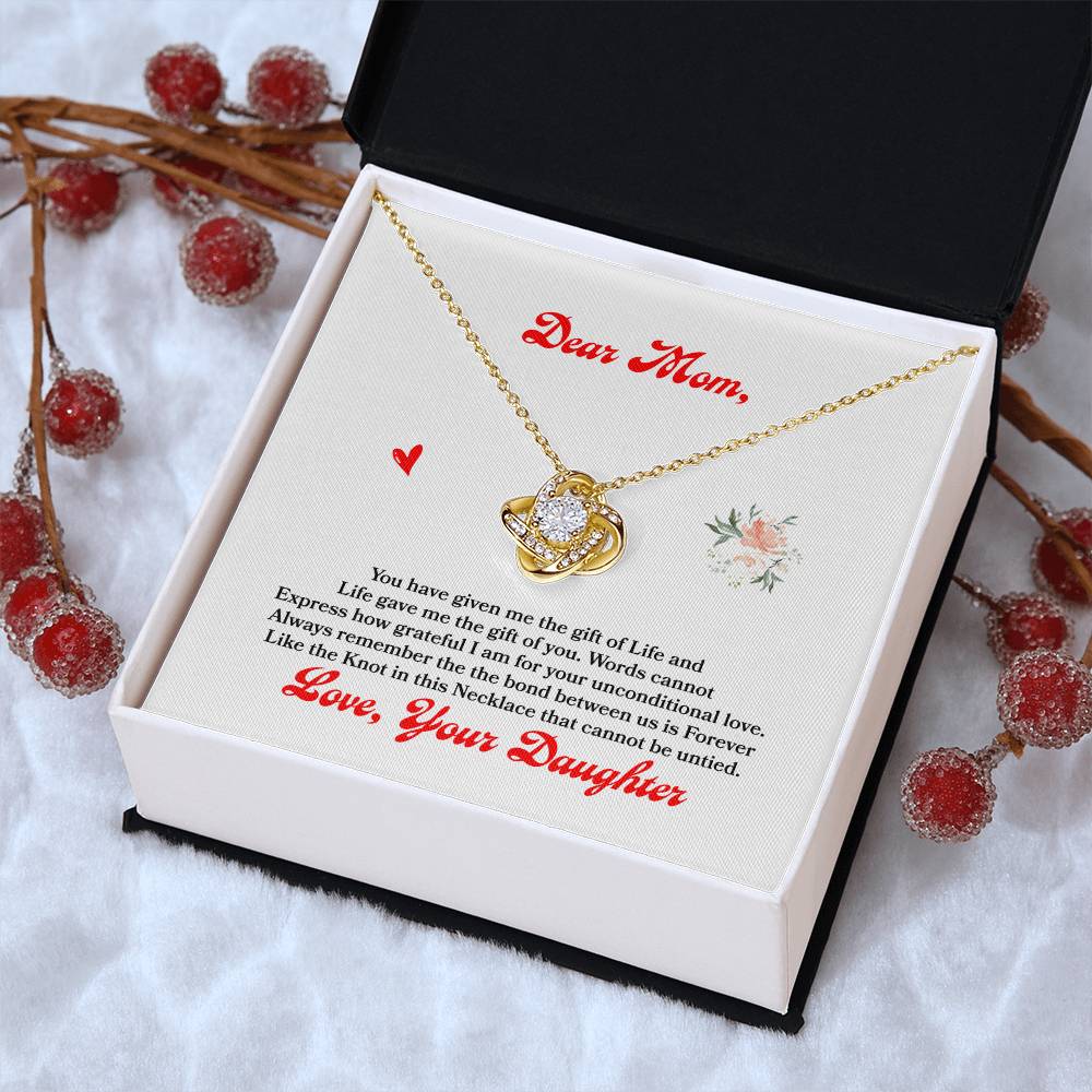 Gift For Mom - Love Knot Necklace 1 Love Knot Necklace