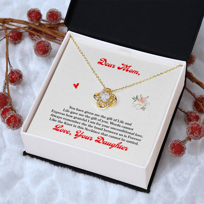 Gift For Mom - Love Knot Necklace 1 Love Knot Necklace