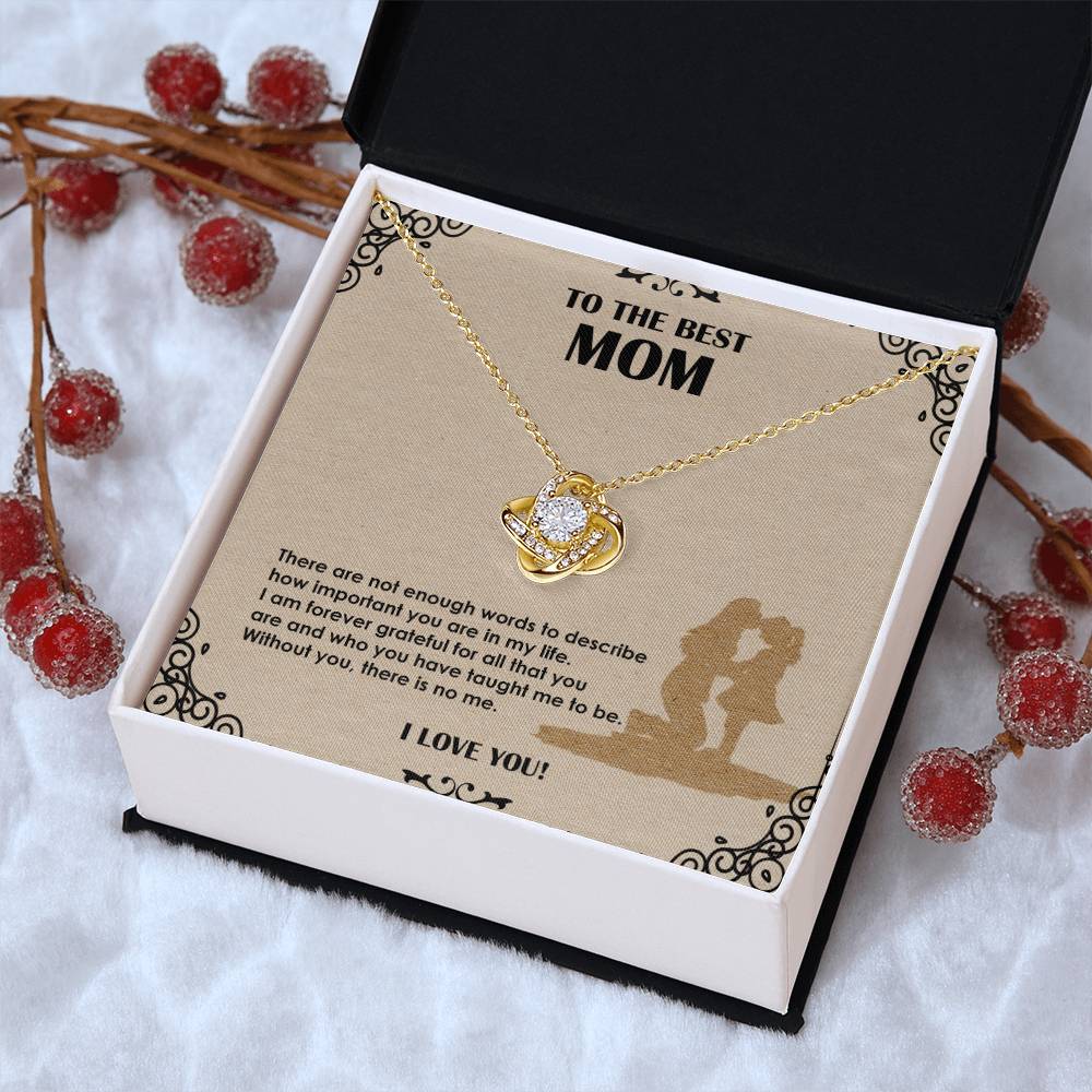 Mom Necklace Best Mom – To My Mom Best Necklace – Love Knots – Necklace With Gift Box Love Knot Necklace