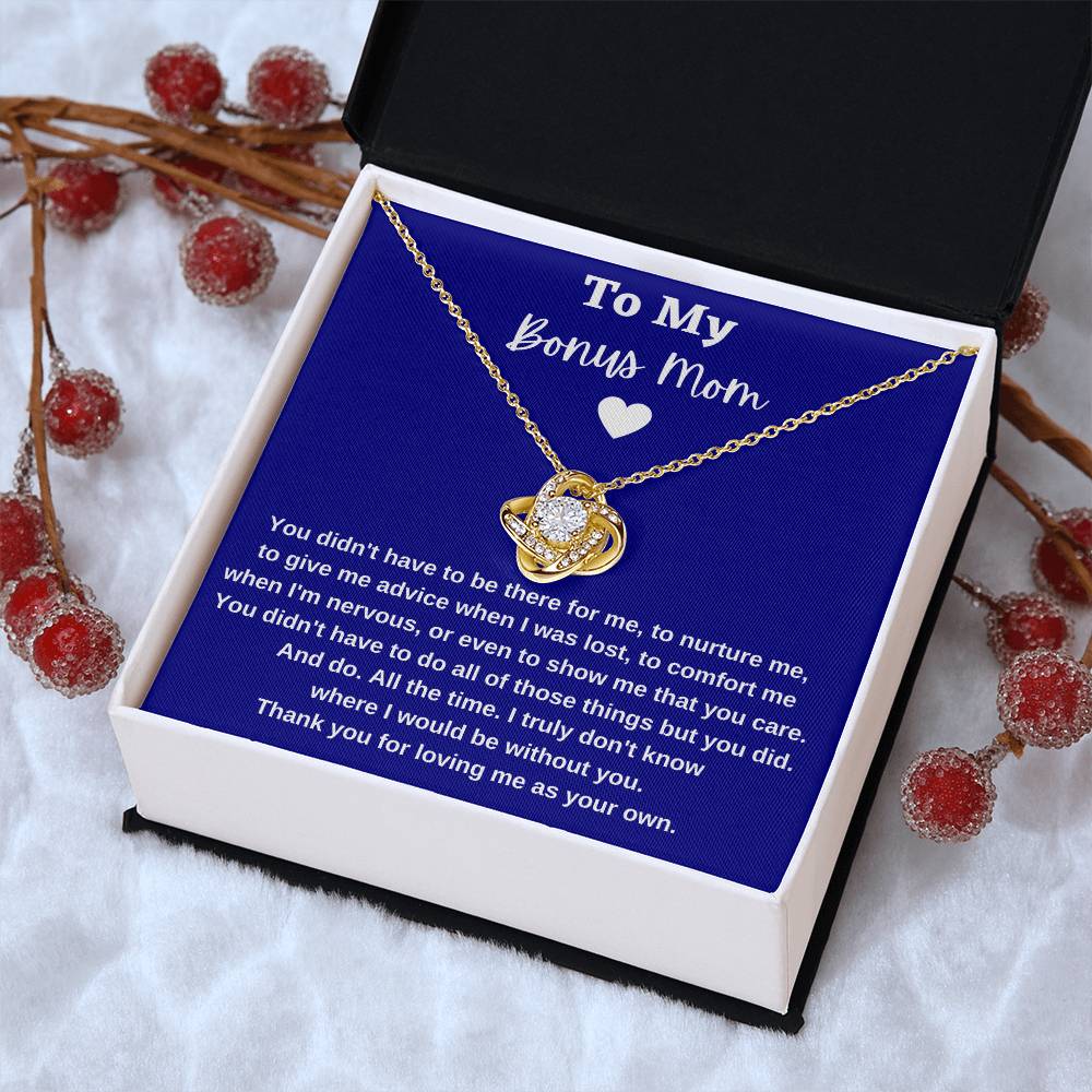 Gift For Bonus Mom - Loveknotnecklace 1 Love Knot Necklace