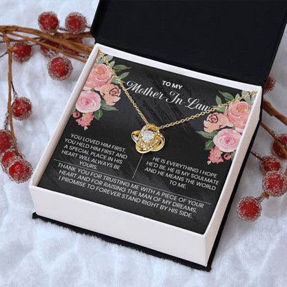 To My Mother-In-Law Thank You The Love Knot Necklace 1 Love Knot Necklace