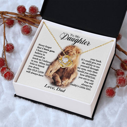 Daughter - Daddy's Little Girl - Love Knot Necklace