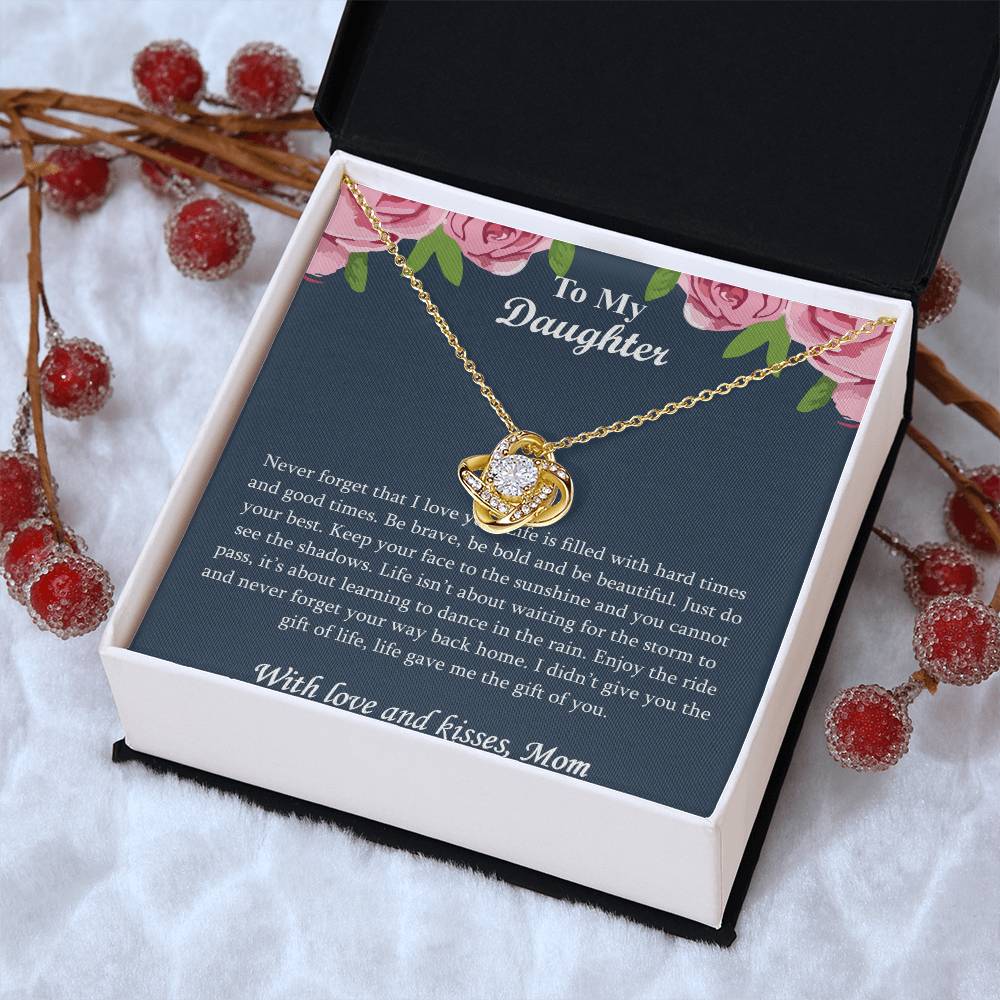 The Best Gift For Your Daughter - Valentine's Day Gift For Daughter From Mother Spiritual Meaning Gift For Daughter Dau Love Knot Necklace