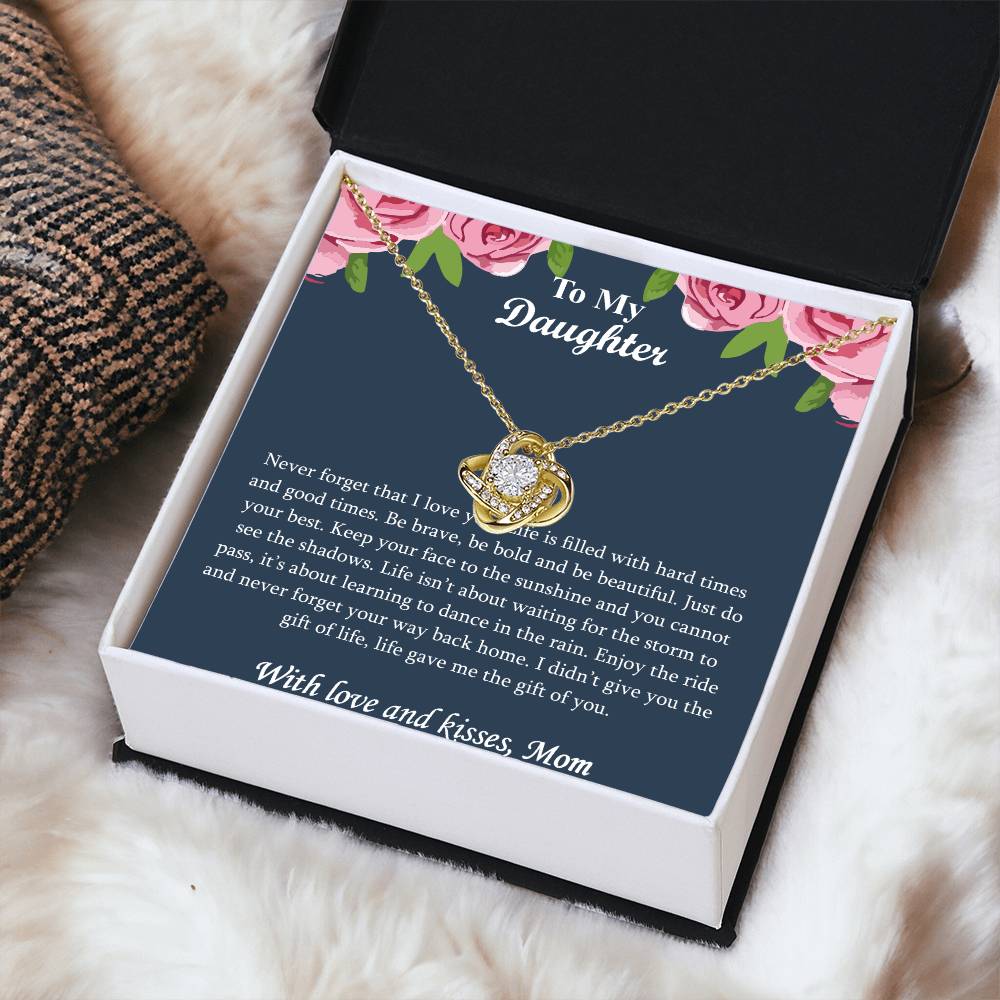 The Best Gift For Your Daughter - Valentine's Day Gift For Daughter From Mother Spiritual Meaning Gift For Daughter Dau Love Knot Necklace