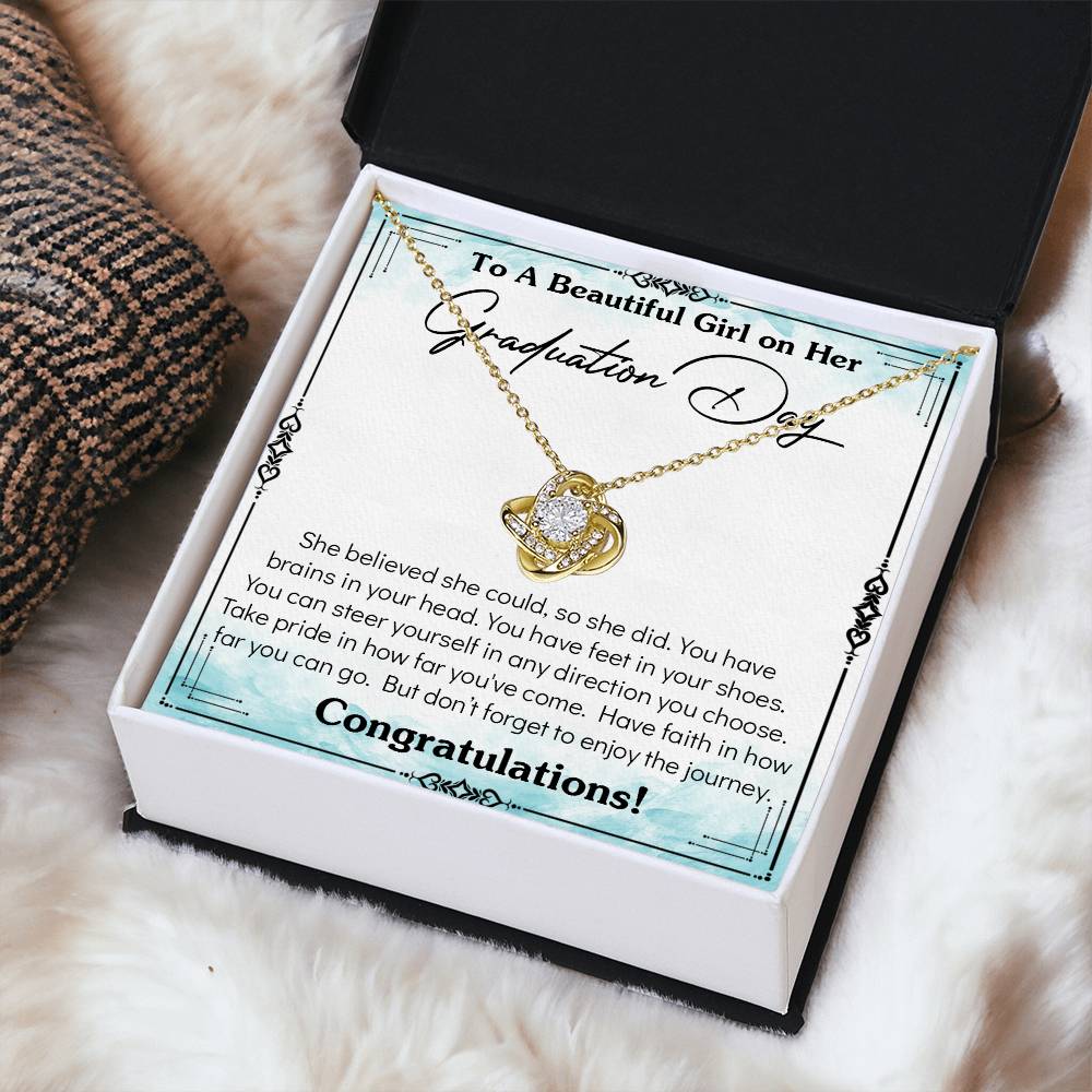 Graduation Gift Necklace Graduation Gift For Her College Graduation Gift For Her High School Senior Graduation Class O Love Knot Necklace