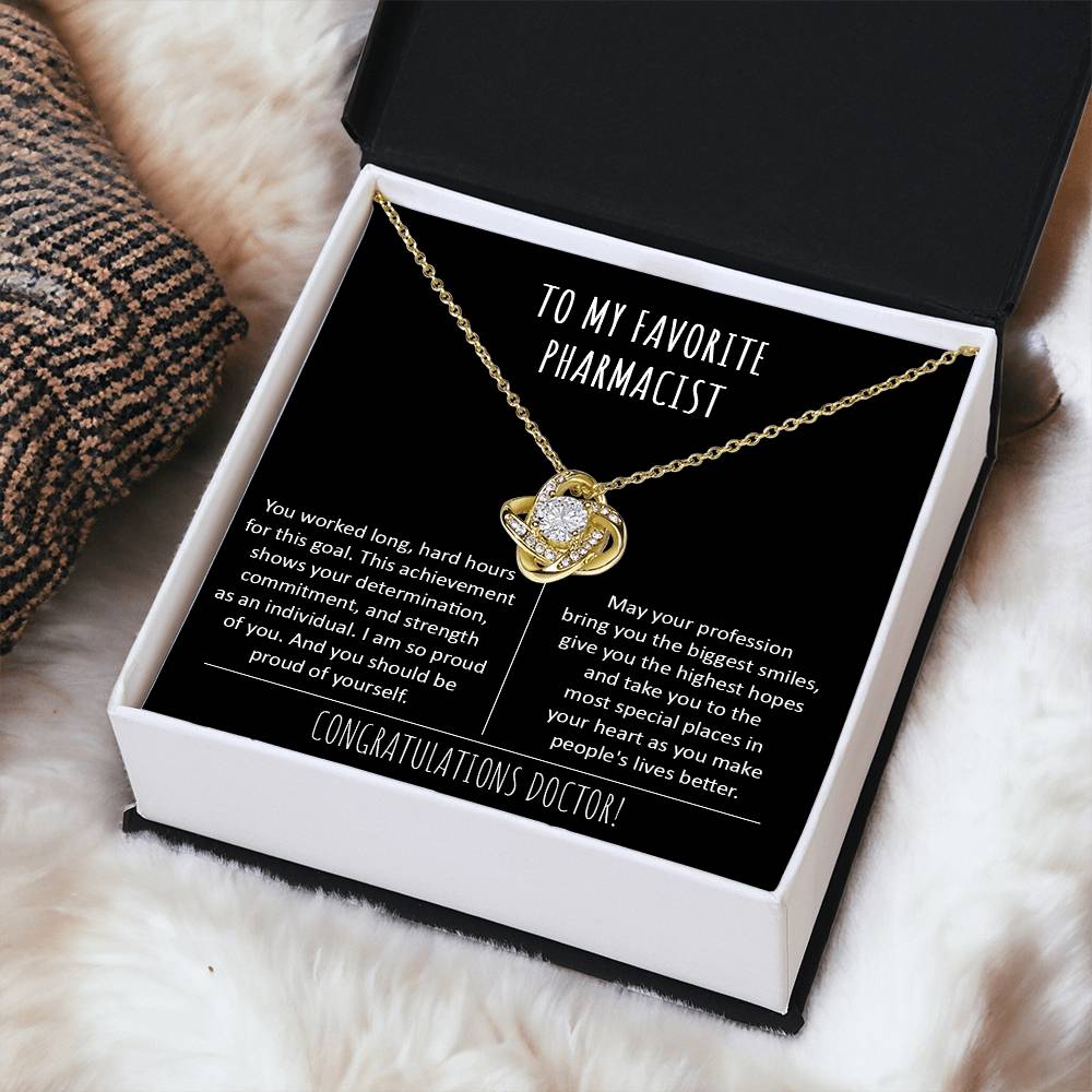 Pharmacist Graduation Gift Doctor Of Pharmacy Gift Pharmacist Doctorate Gift New Phar Love Knot Necklace