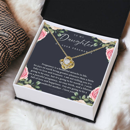Pregnancy Gift For Daughter Baby Shower Gift Mom To Be Gift Pregnant Daughter Gift From Mom New Mom Expecting Mom Gift Expe Love Knot Necklace