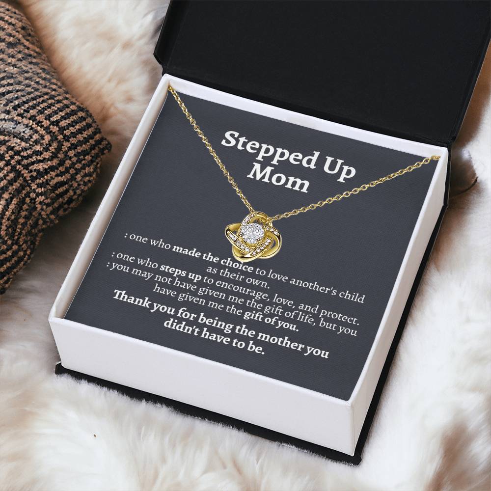 Meaningful Stepmom Gift Thank You Stepmom Bonus Mom Necklace Unbiological Mom Gift Love Knot Necklace