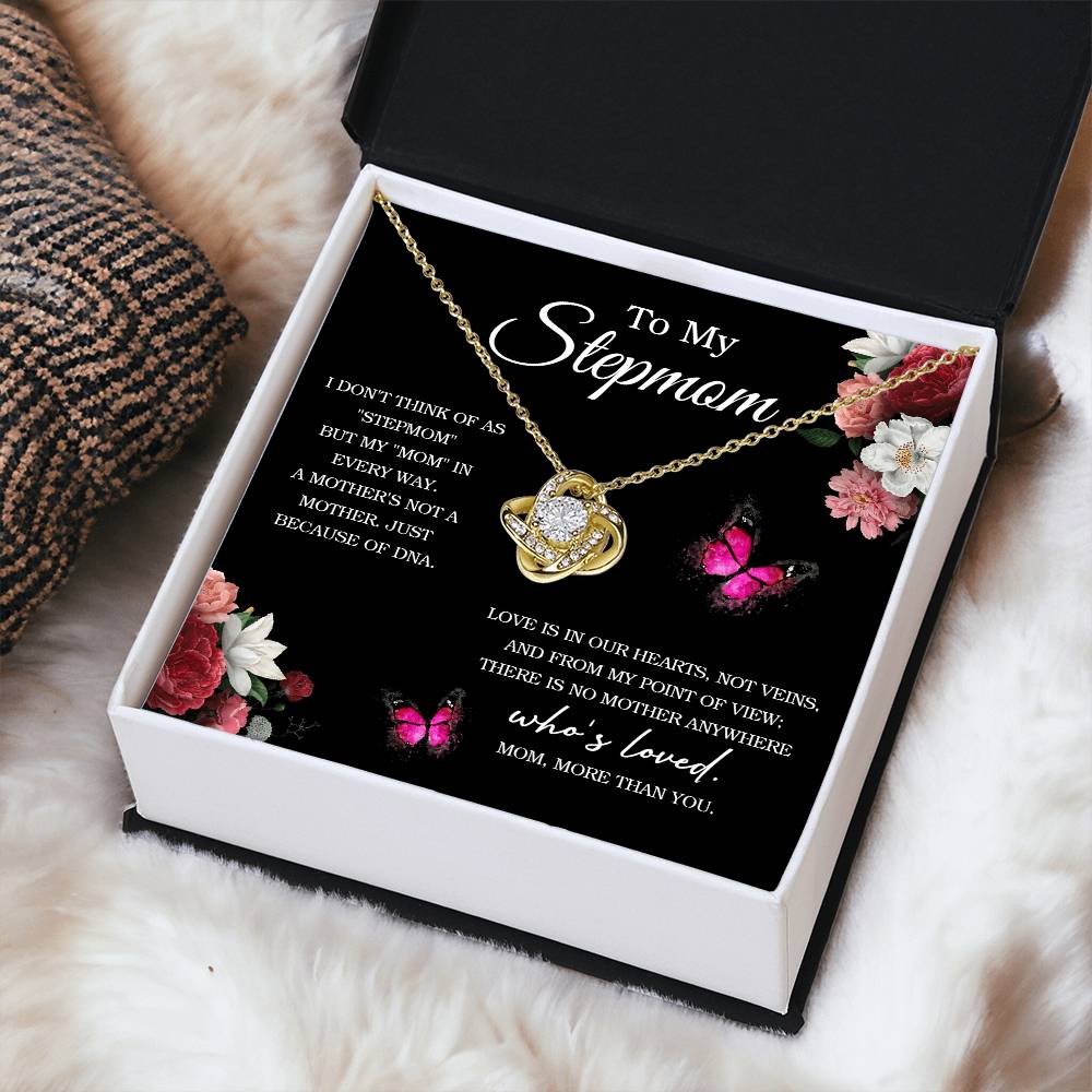 To My Stepmom Necklace Thank You Mom Jewelry Gift Mother's Day Gift Love Knot Necklace