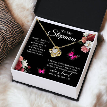 To My Stepmom Necklace Thank You Mom Jewelry Gift Mother's Day Gift Love Knot Necklace