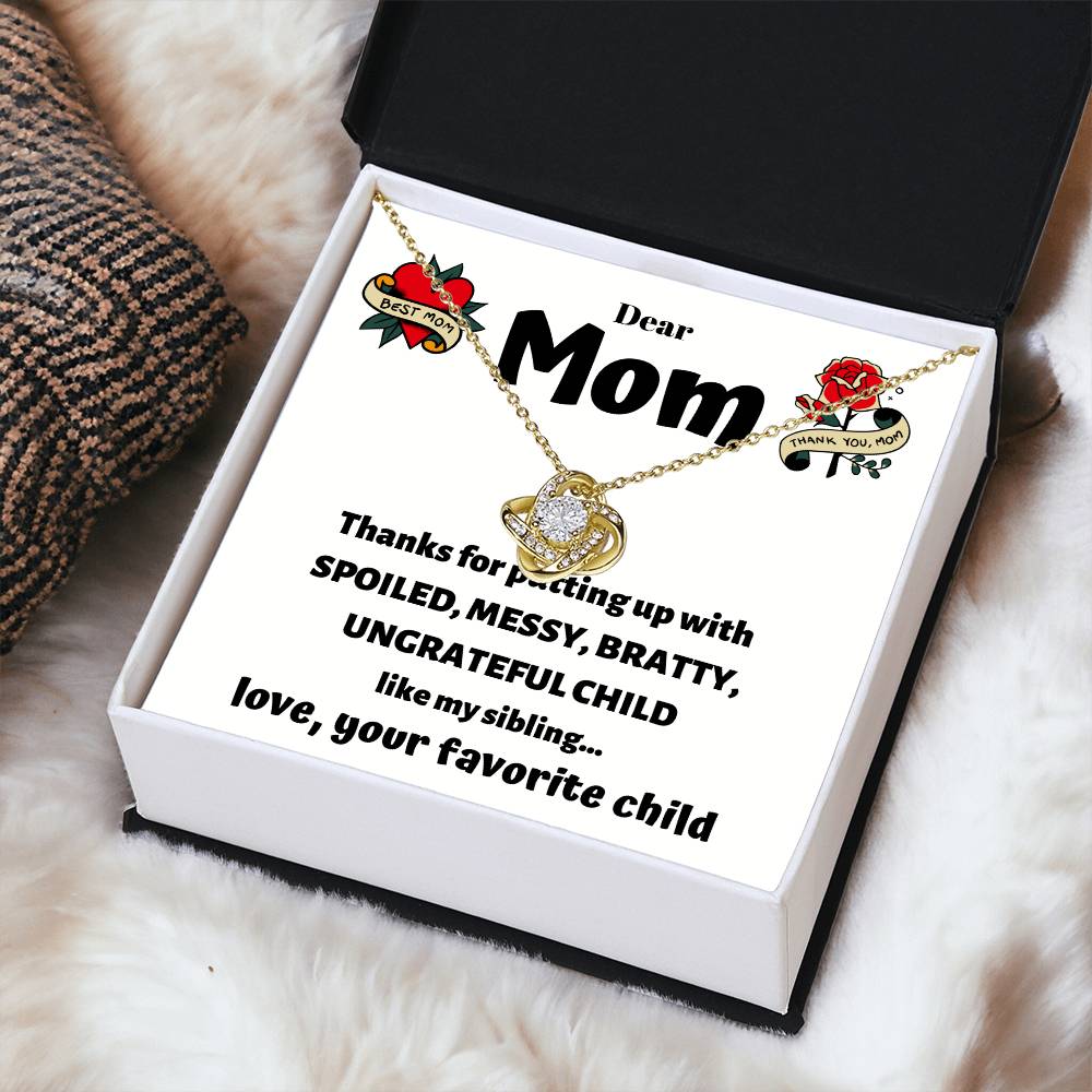 My Sibling Love Knot Necklace