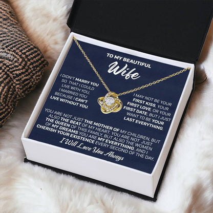 Gift For Wife - Marry The Mother Love Knot Necklace Love Knot Necklace