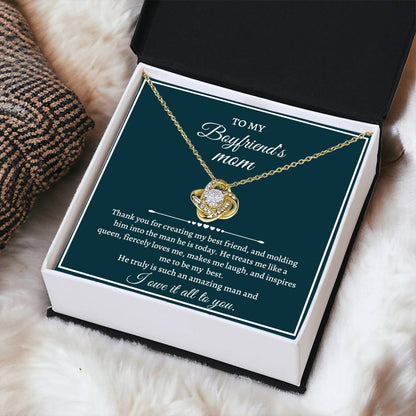 Love Knot Necklace Mother's Day Gift For Boyfriend's Mom - I Owe It All To You Love Knot Necklace