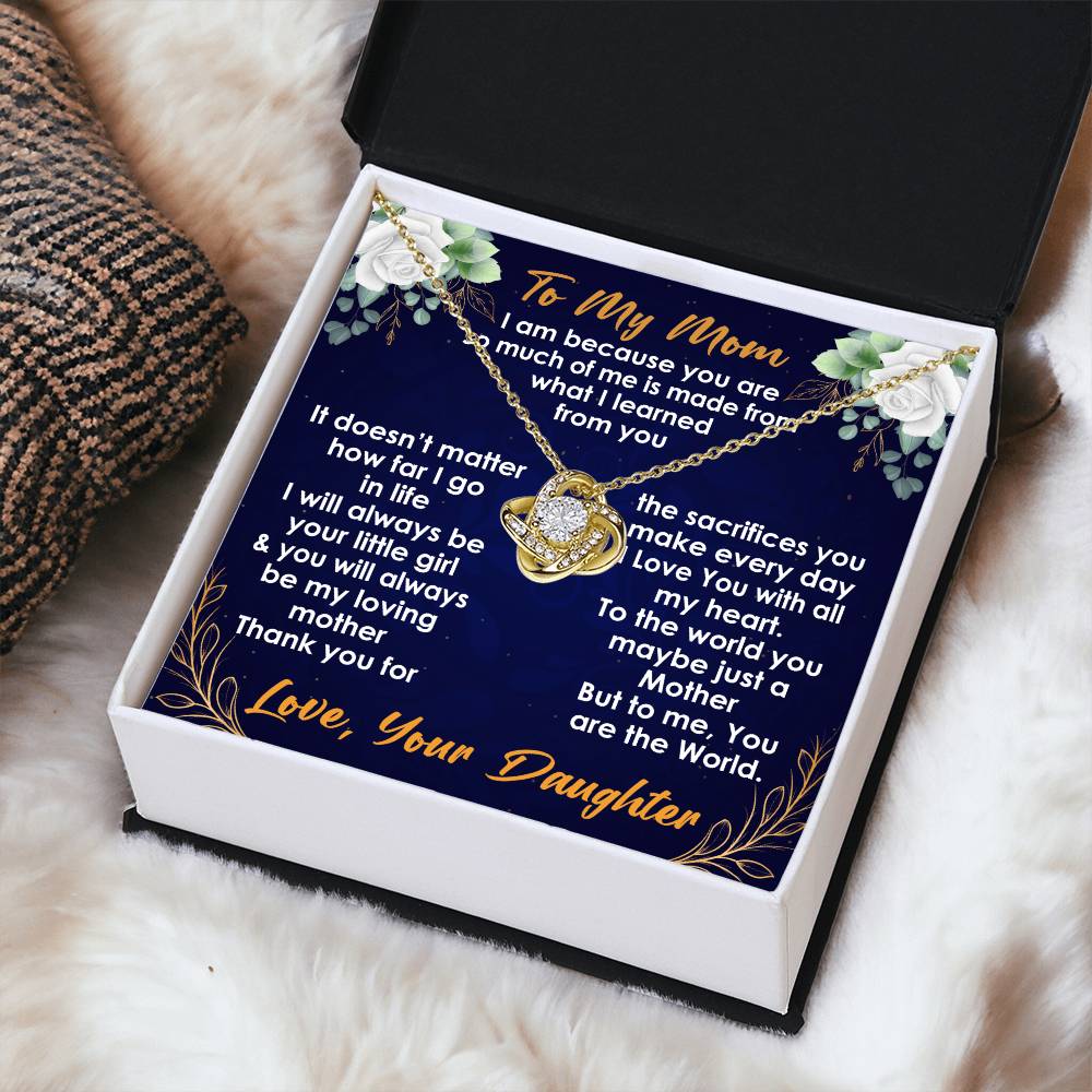 Necklace Gift For Mom From Daughter Love Knot Necklace