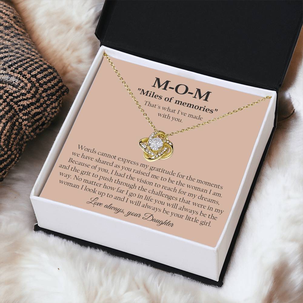 To My Mom Necklace Sentimental Gift For Mom Daughter Mother Jewelry Gift Mother's Day Birthday Present Love Knot Necklace