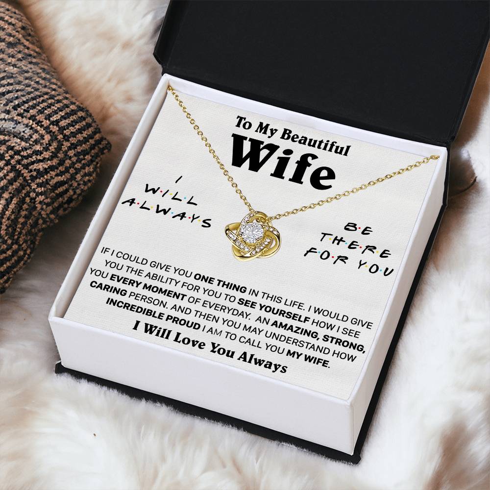 Gift For Wife Be There See You Everyday Love Knot Necklace Love Knot Necklace