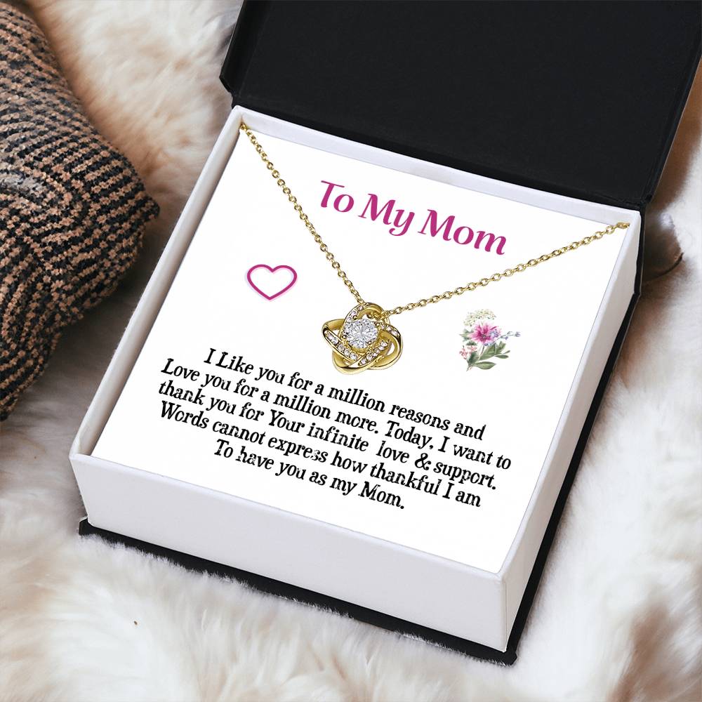 Gift For Mom - Love Knot Necklace Love Knot Necklace