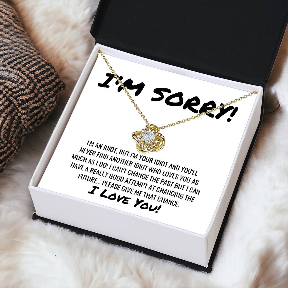 Sorry Apology Necklace 9 Love Knot Necklace