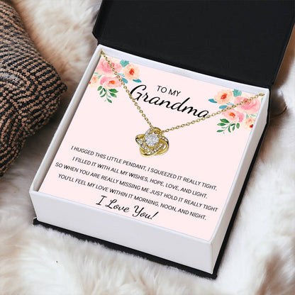 Grandma Necklace Gifts For Grandma From Granddaughter Or Grandson Mothers Day Gift Ideas For Grandma Love Knot Necklace