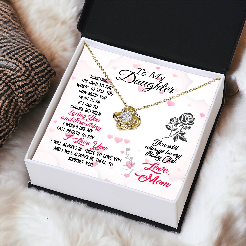 To My Daughter Amazing Gift Daughter Gift From Mom Anniversary Lovingly Mom Birthday Gift Daughter Graduation Gift Gro Love Knot Necklace