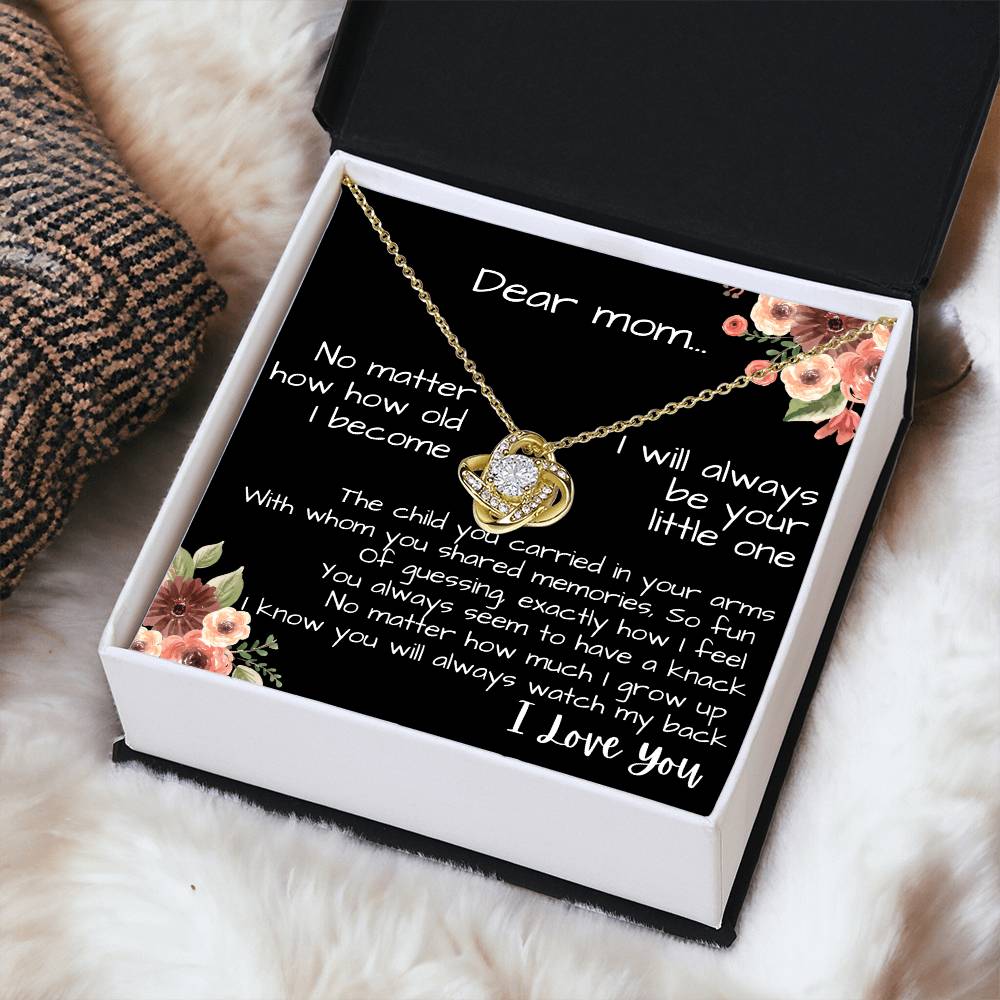To My Mom Necklace Unique Gift From Daughter Or Son Mom Birthday Mother's Day Gift Love Knot Necklace