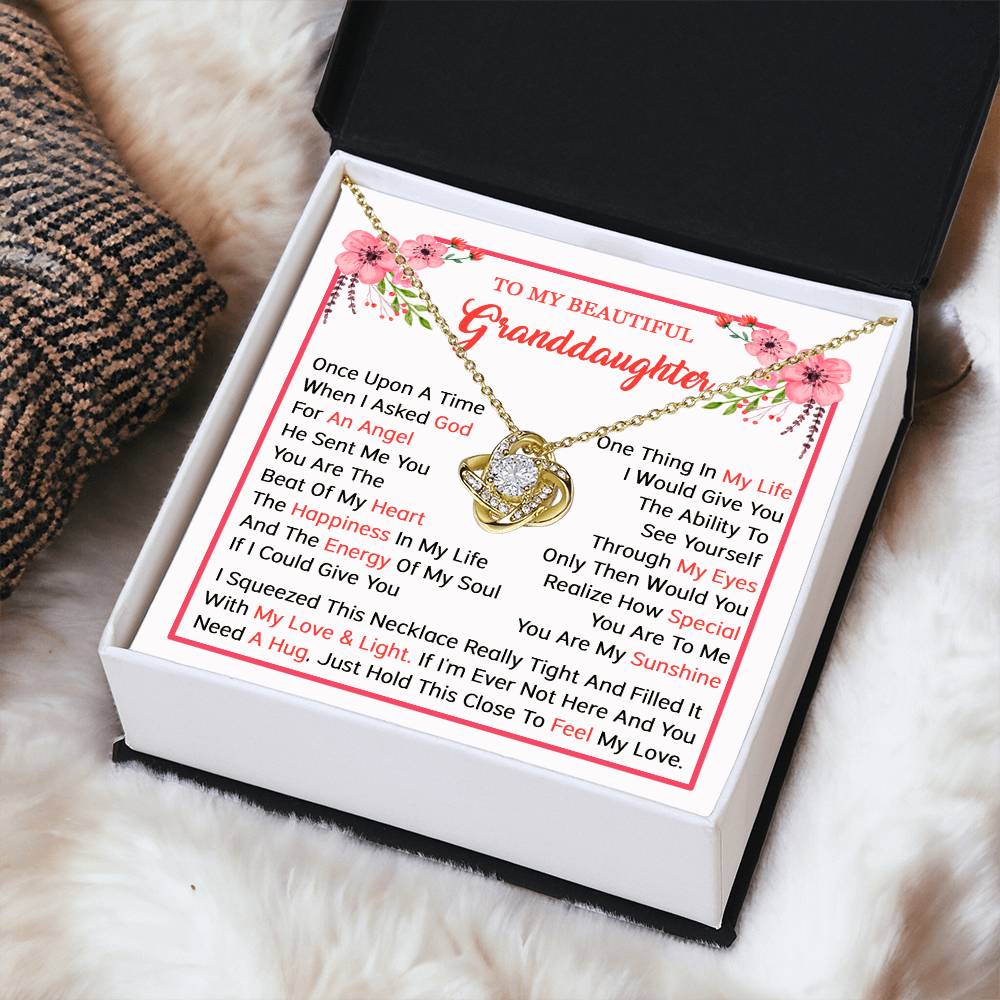 To Granddaughter Love Knot Necklace Love Knot Necklace