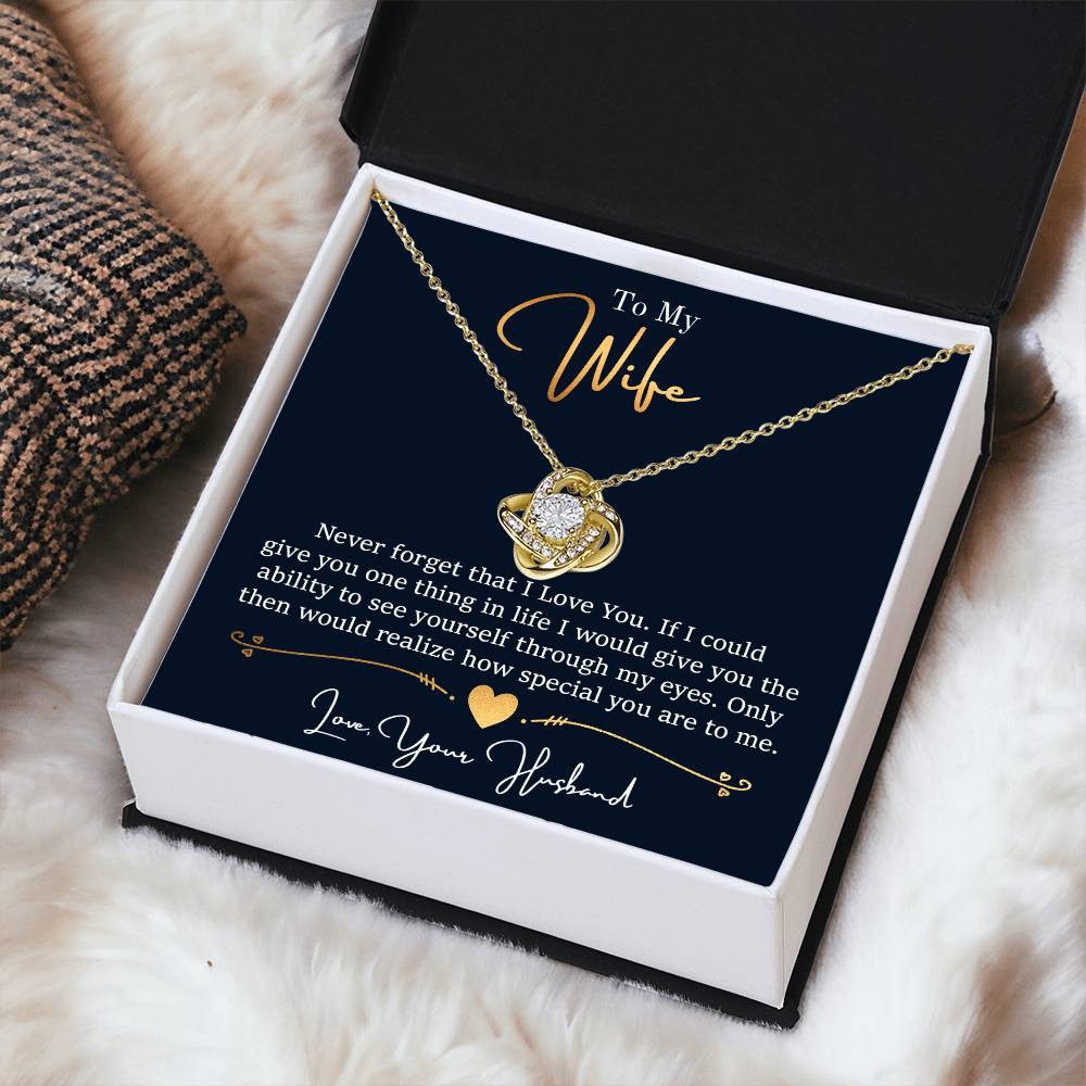 Wife - Never Forget That I Love You Love Knot Necklace