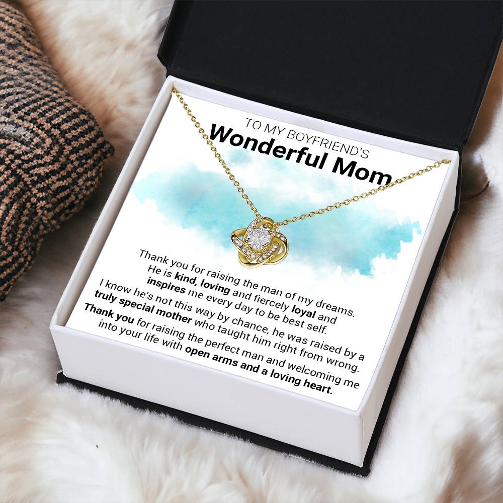 Gift For Boyfriend's Mom - Right From Wrong - Love Knot Love Knot Necklace