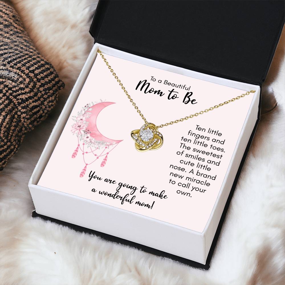 Expecting Mom Mothers Day Gift New Mom Necklace Jewelry Gift For First Mothers Day Push Jewelry Gift 1 Love Knot Necklace