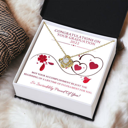 Class Of 2022 Gift Necklace For Daughter Graduation Necklace For Granddaughter Graduation Gifts F Love Knot Necklace