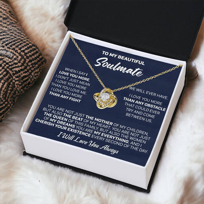Gift For Your Soulmate - Love You More The Mother Love Knot Necklace Love Knot Necklace