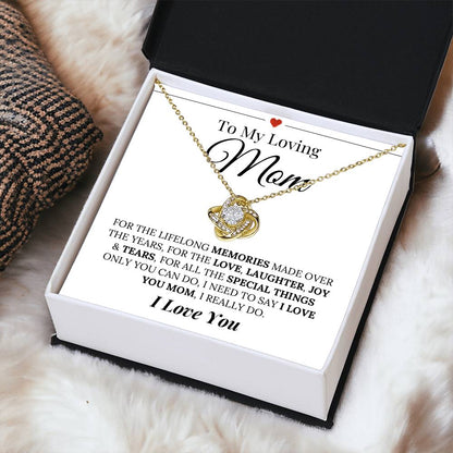 Heartfelt Mother's Day Gift For Mom Love Knot Necklace 11