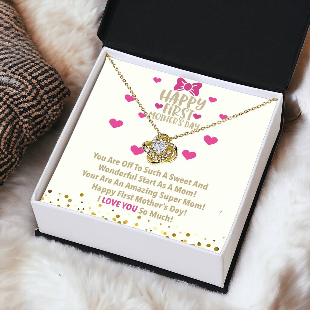 Happy First Mothers Day Love Knot Love Knot Necklace