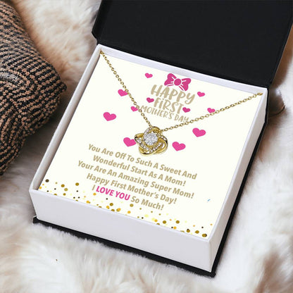 Happy First Mothers Day Love Knot Love Knot Necklace