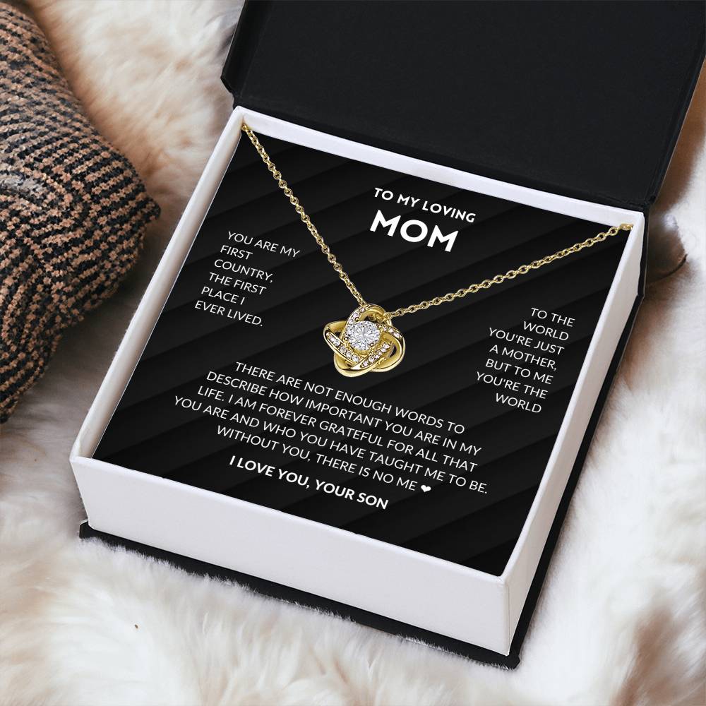 Without You There's No Me - Mother's Day Necklace Love Knot Necklace